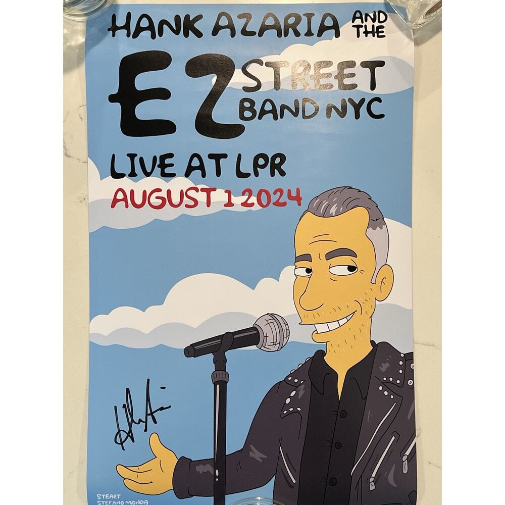 Hank Azaria & The EZ Street Band Simpson Inspired Signed 12x18 Poster Autograph1